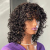 Water Wave Fringe Human Hair Wigs