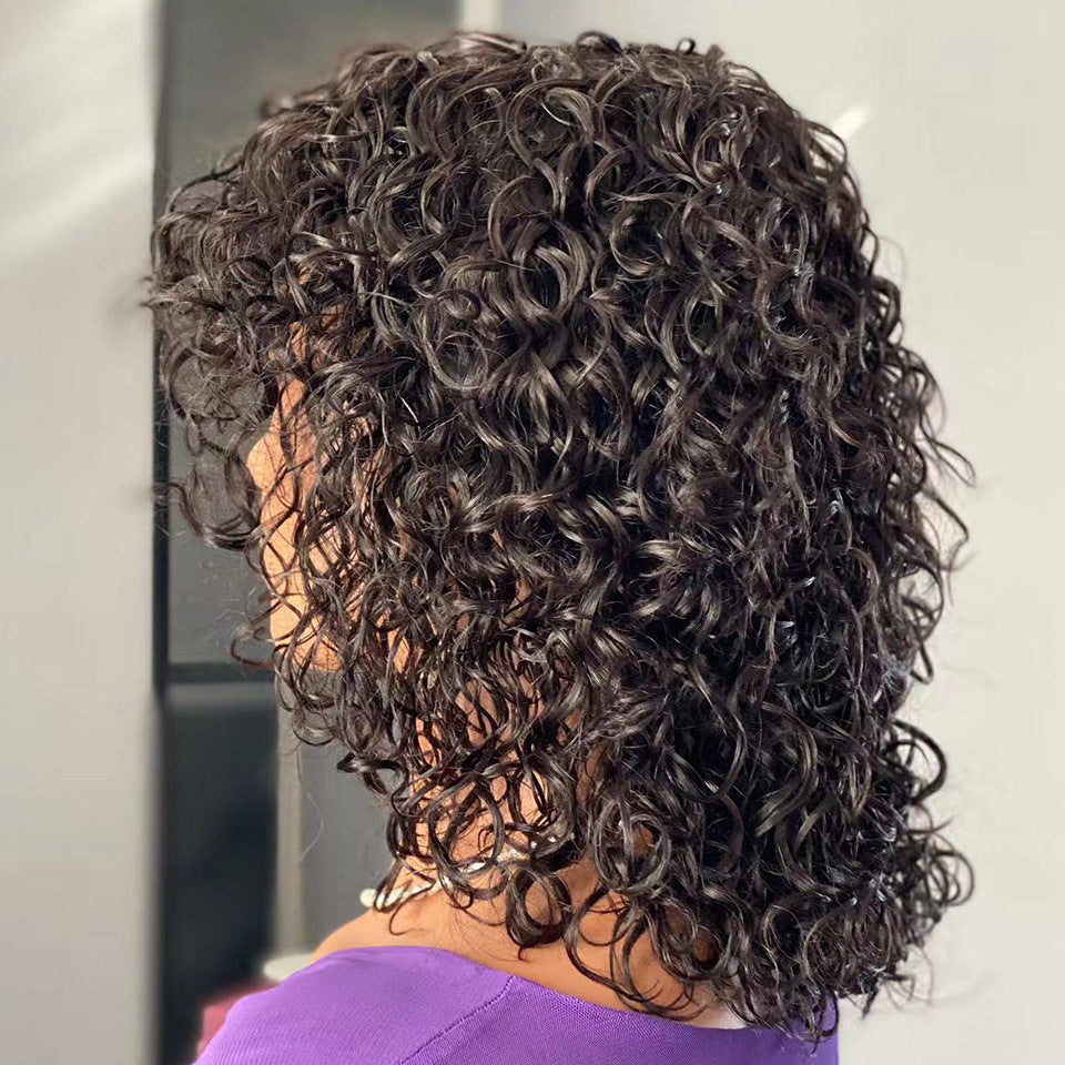 Water Wave Fringe Human Hair Wigs
