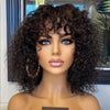 Water Wave Fringe Human Hair Wigs