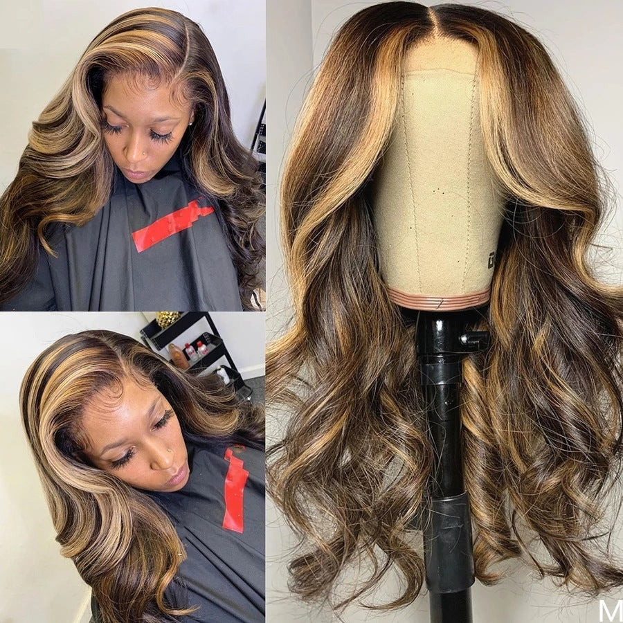 Medium And Long Curly Fashion Female Big Wave Real Human